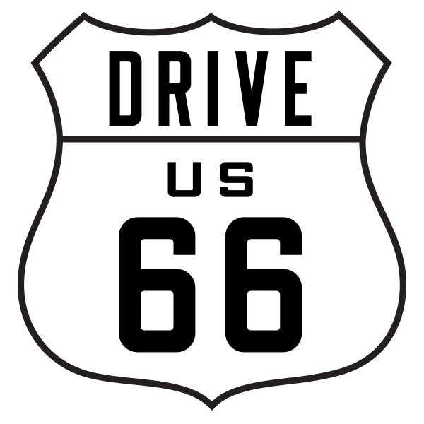 Drive US 66 Window Cling