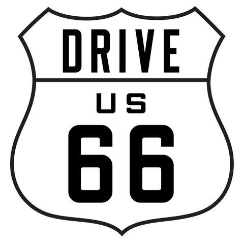 Drive US 66 Window Cling